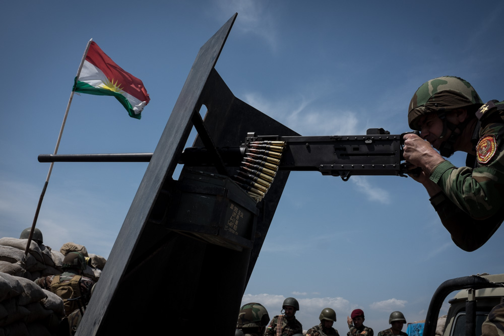 Peshmerga offensive during the liberation of the Turkmen village of Bashir, southern Kirkuk Province, April 30, 2016. (Photo: Kurdistan24/Alexandre Afonso)